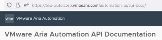 vmware aria automation api documentation swagger