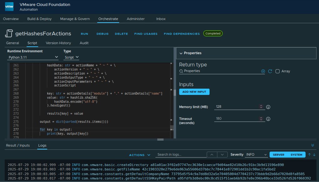 calculate SHA256 hashes for actions with python