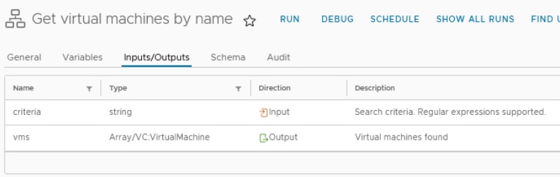vmware aria automation execute workflow from action - action perspective