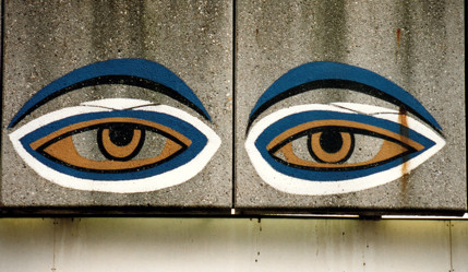 graffiti with eyes