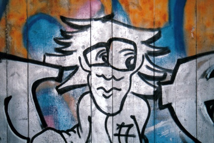 graffiti with a face