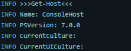 get information with the powershell cmdlet get-host