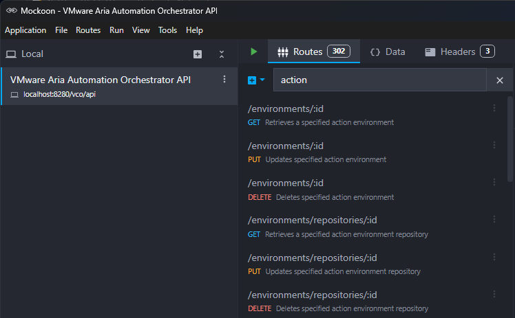 imported vcf automation swagger openapi specification in mockoon