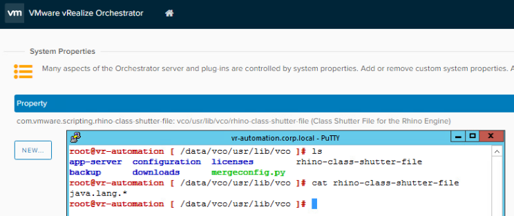 vcf automation orchestrator set system properties