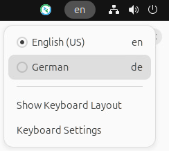 language change menu
